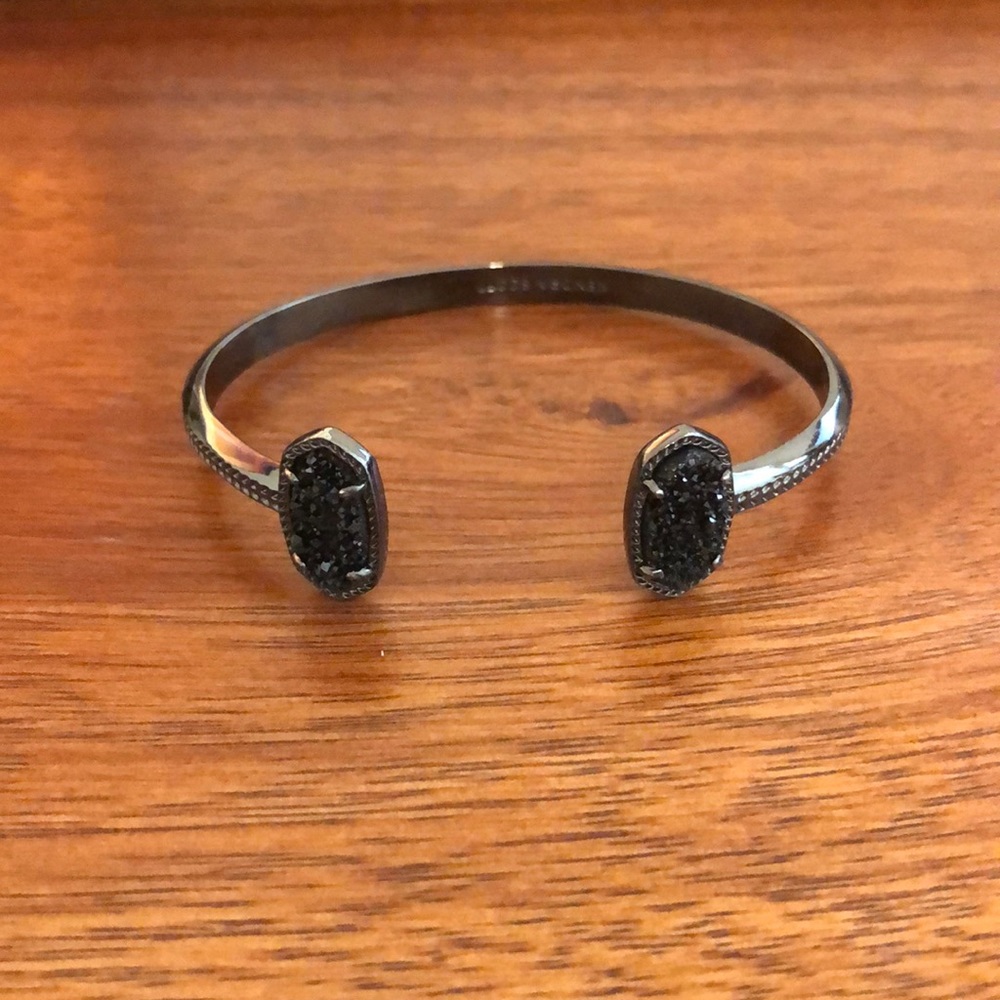 Gunmetal drusy Elton bracelet